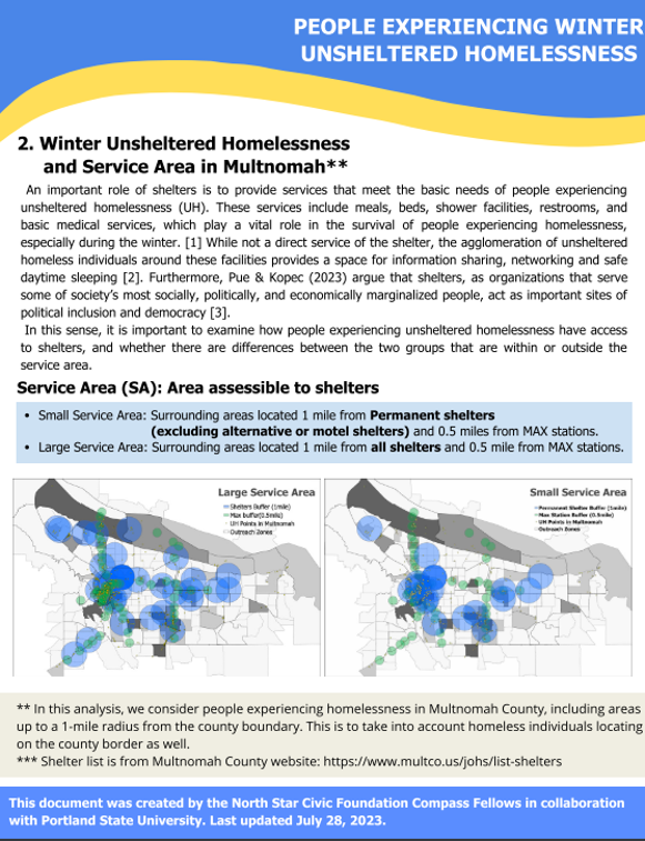 Homelessness service area map